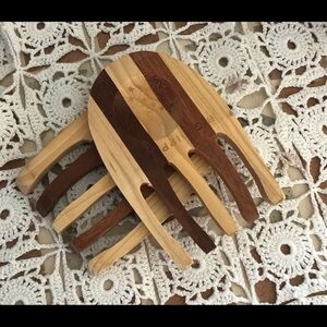 BIG DIPPERS ~ ALASKA Set of 2 WOOD Salad Servers Two-Tone